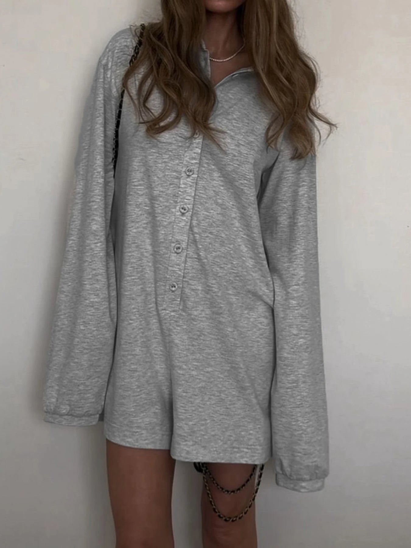 Grey Loose Rompers