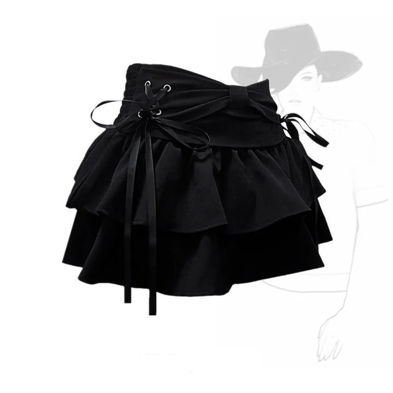 Blue Denim Pleated Skirt