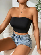 Plus-size seamless ice silk top breast women