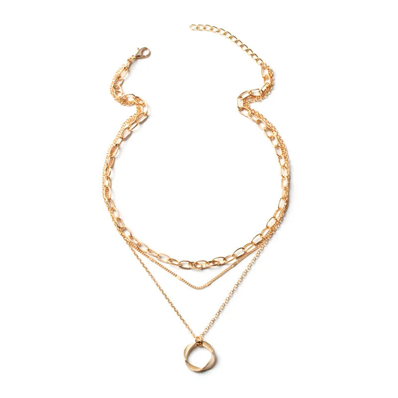 Neck Chain Circle Pendant