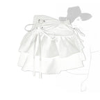 Blue Denim Pleated Skirt