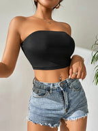 Plus-size seamless ice silk top breast women