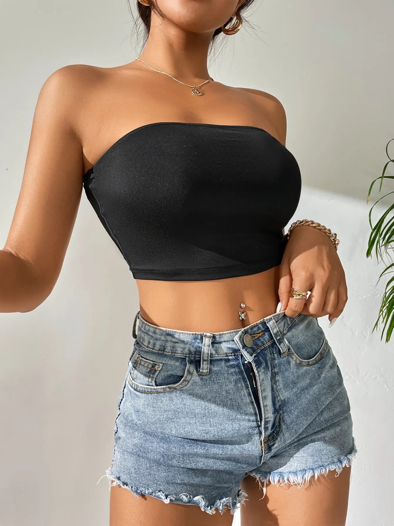 Plus-size seamless ice silk top breast women