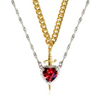 Sword Zircon Pendant Necklace