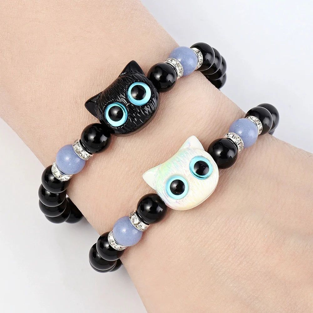 Bracelets Couples Women Men Luminous Cute Cat