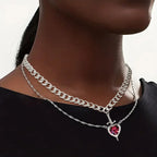 Sword Zircon Pendant Necklace