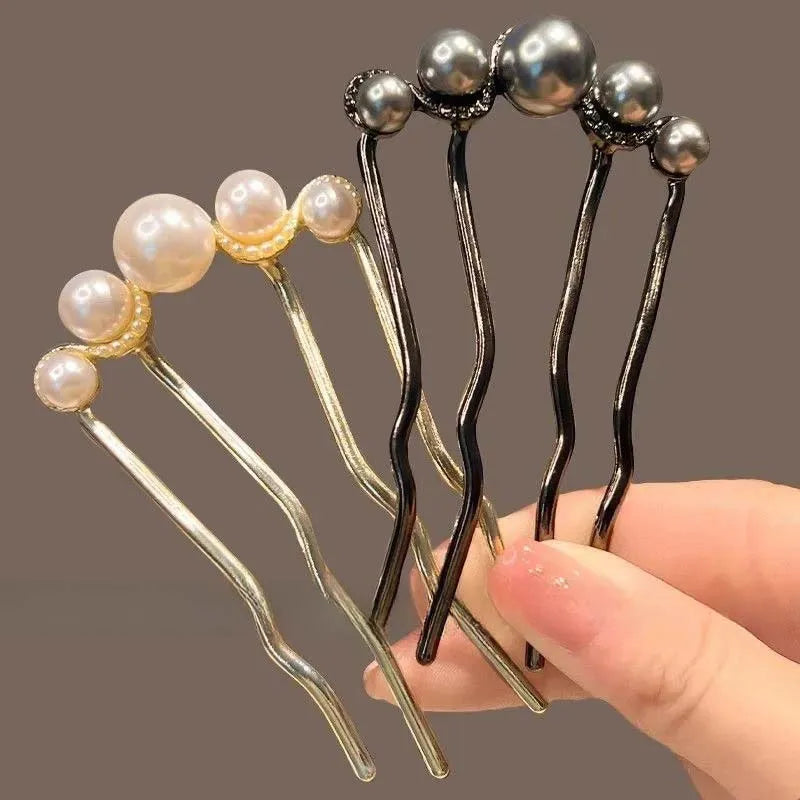 U Shaped Pearl Hairpins