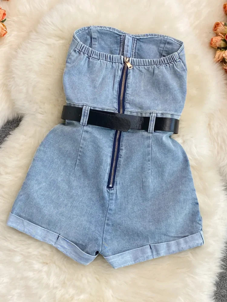 Summer Rompers Denim Overalls