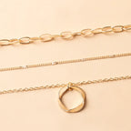 Neck Chain Circle Pendant