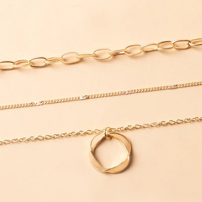 Neck Chain Circle Pendant