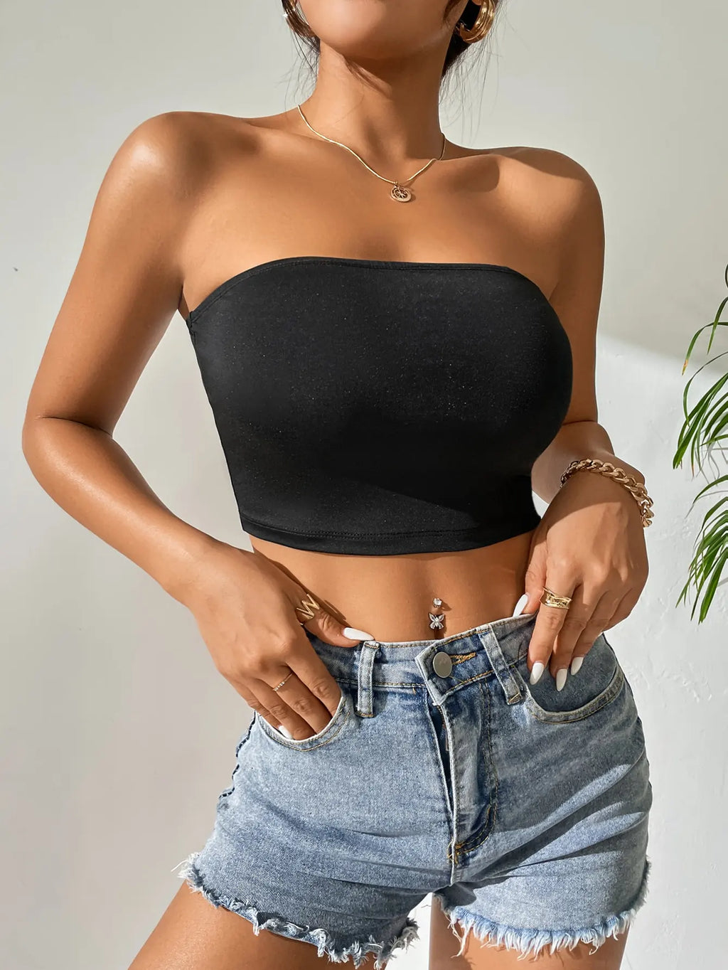 Plus-size seamless ice silk top breast women