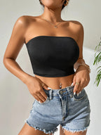 Plus-size seamless ice silk top breast women