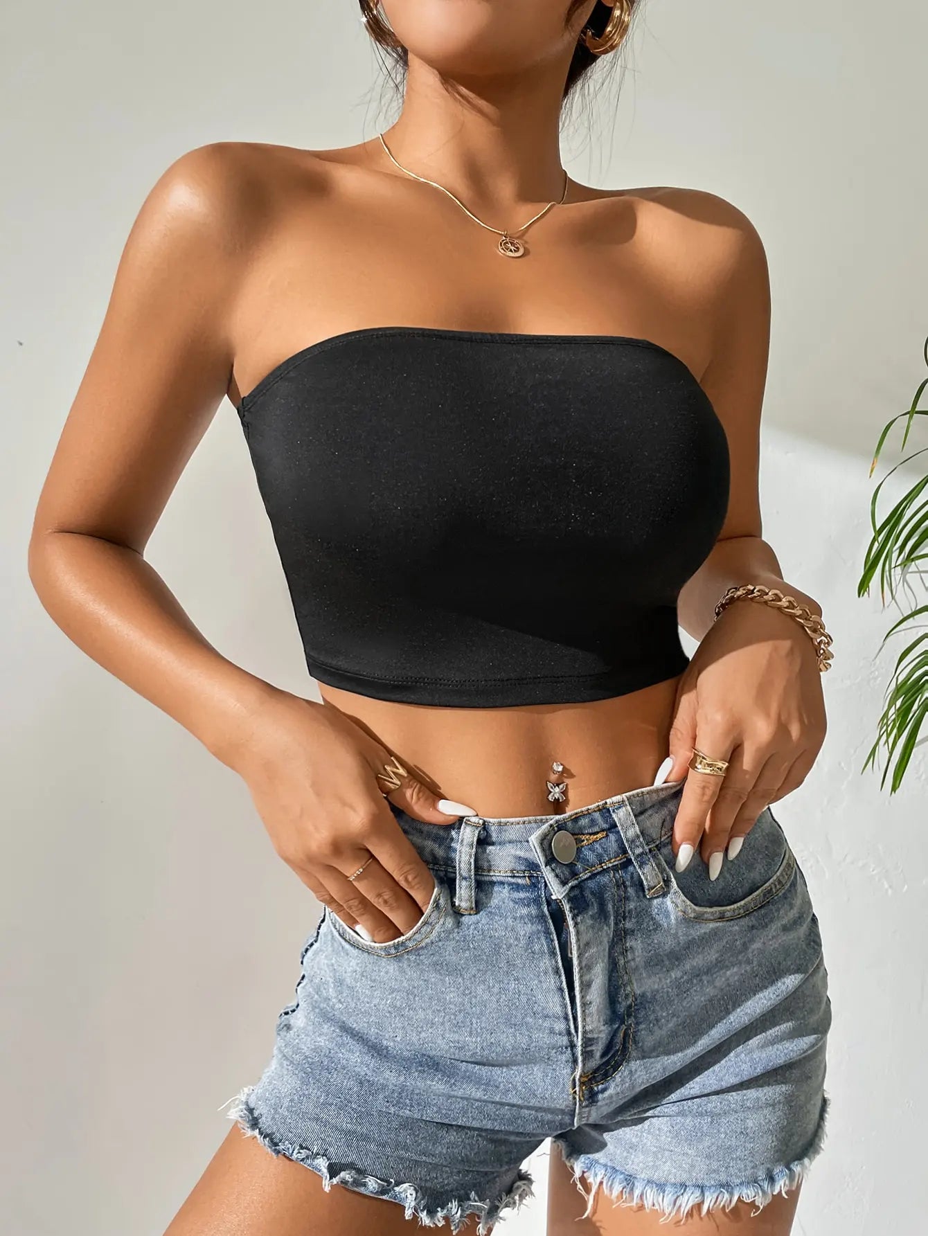 Plus-size seamless ice silk top breast women