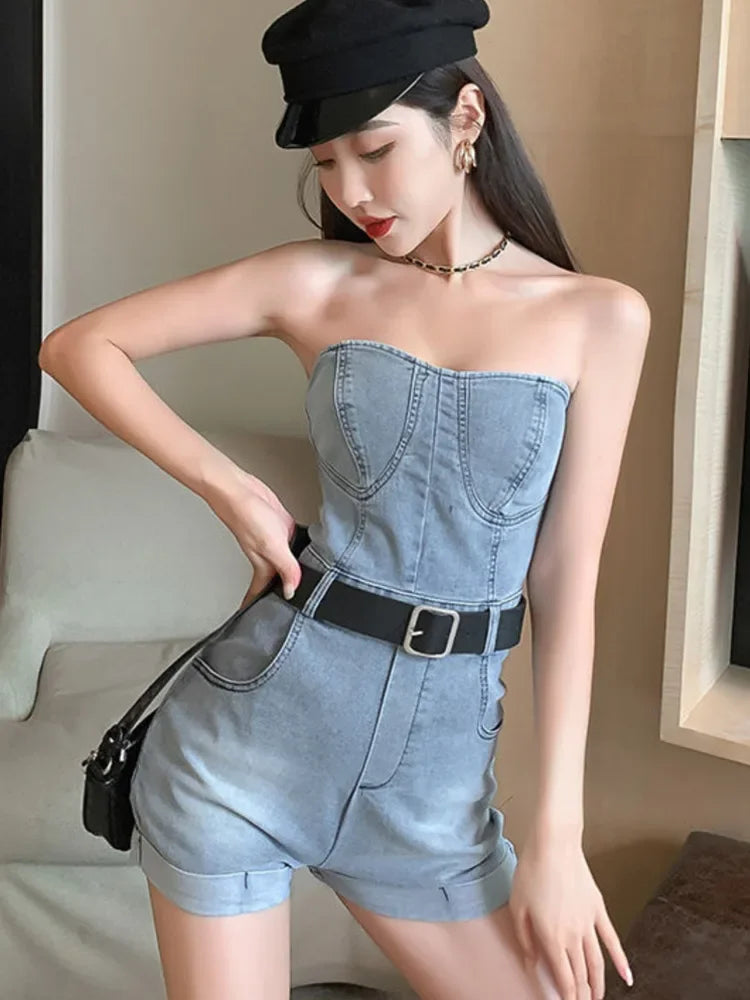 Summer Rompers Denim Overalls