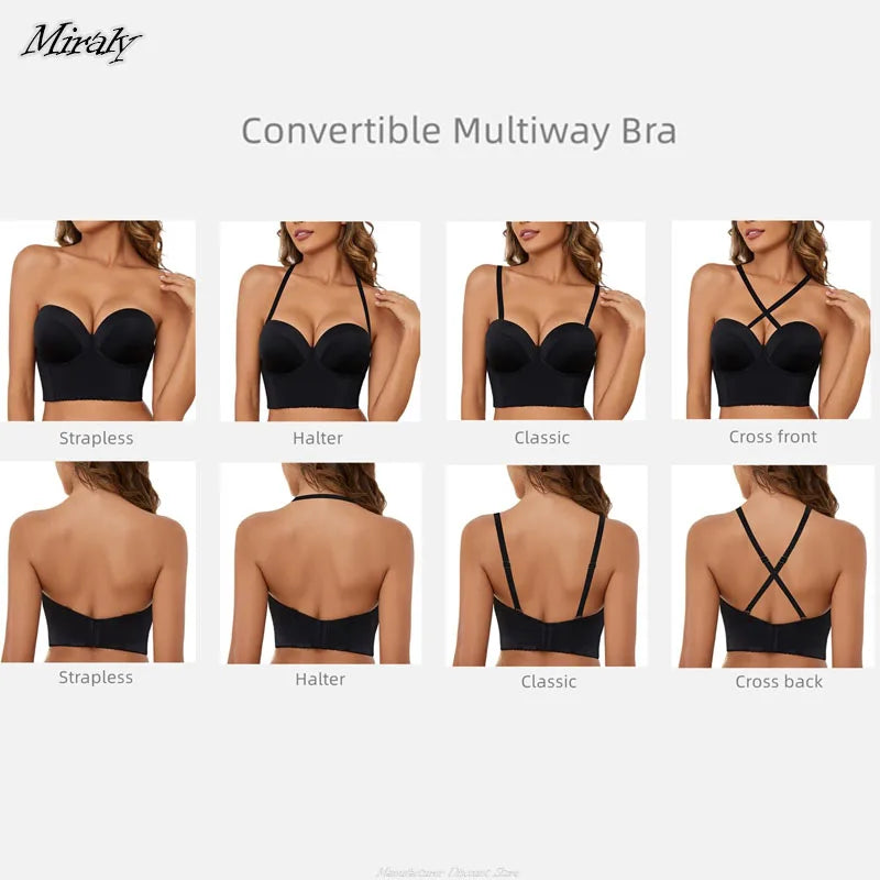Full Support Non-Slip Convertible Bandeau Bra