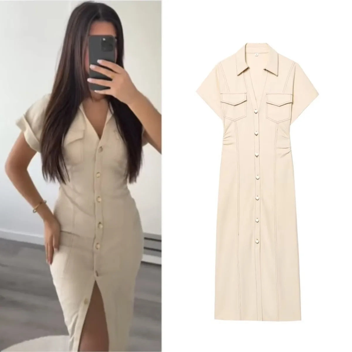 Denim MIDI dress