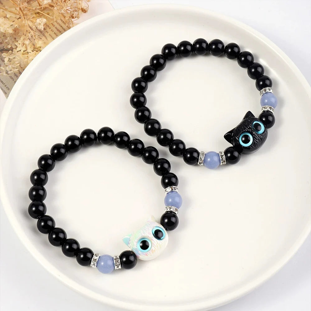 Bracelets Couples Women Men Luminous Cute Cat
