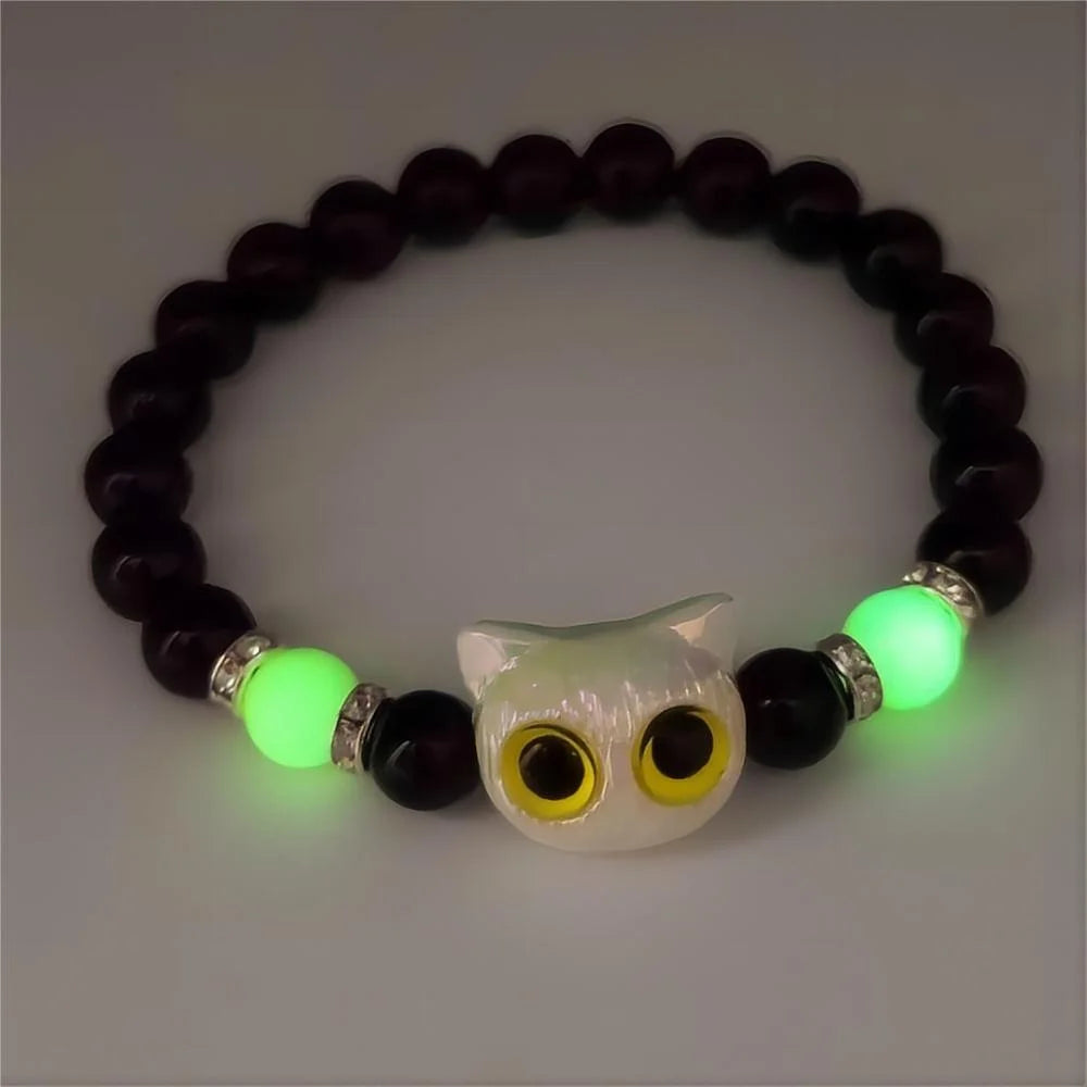 Bracelets Couples Women Men Luminous Cute Cat