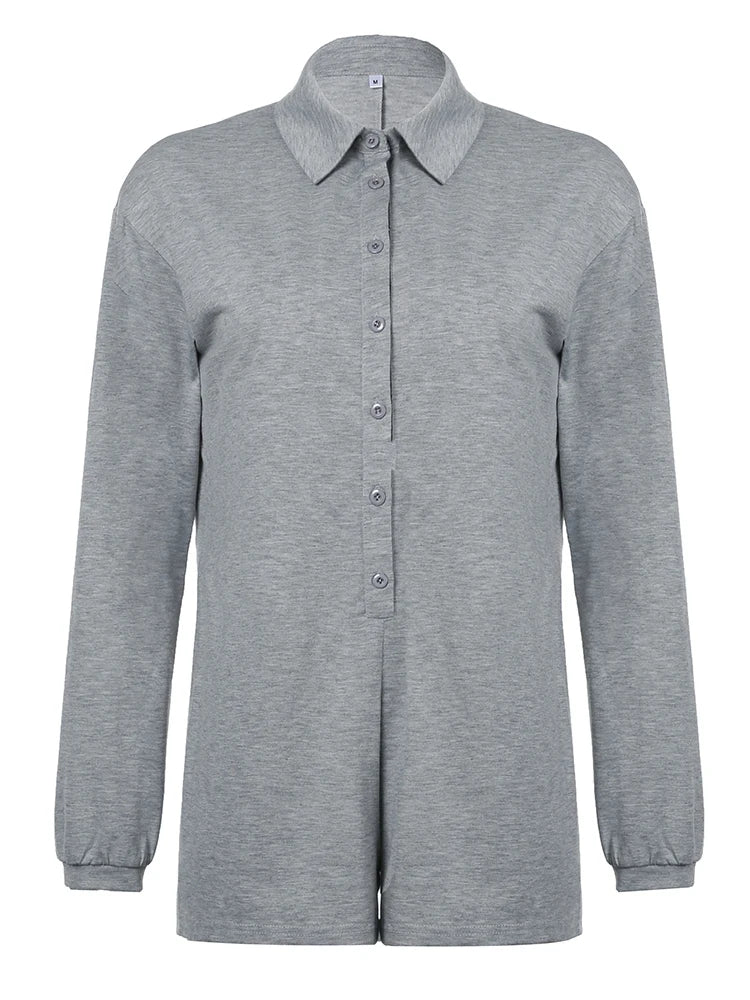 Grey Loose Rompers