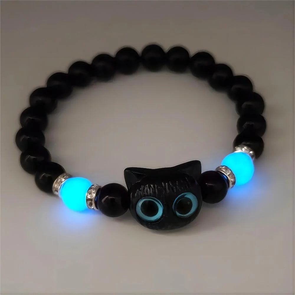 Bracelets Couples Women Men Luminous Cute Cat