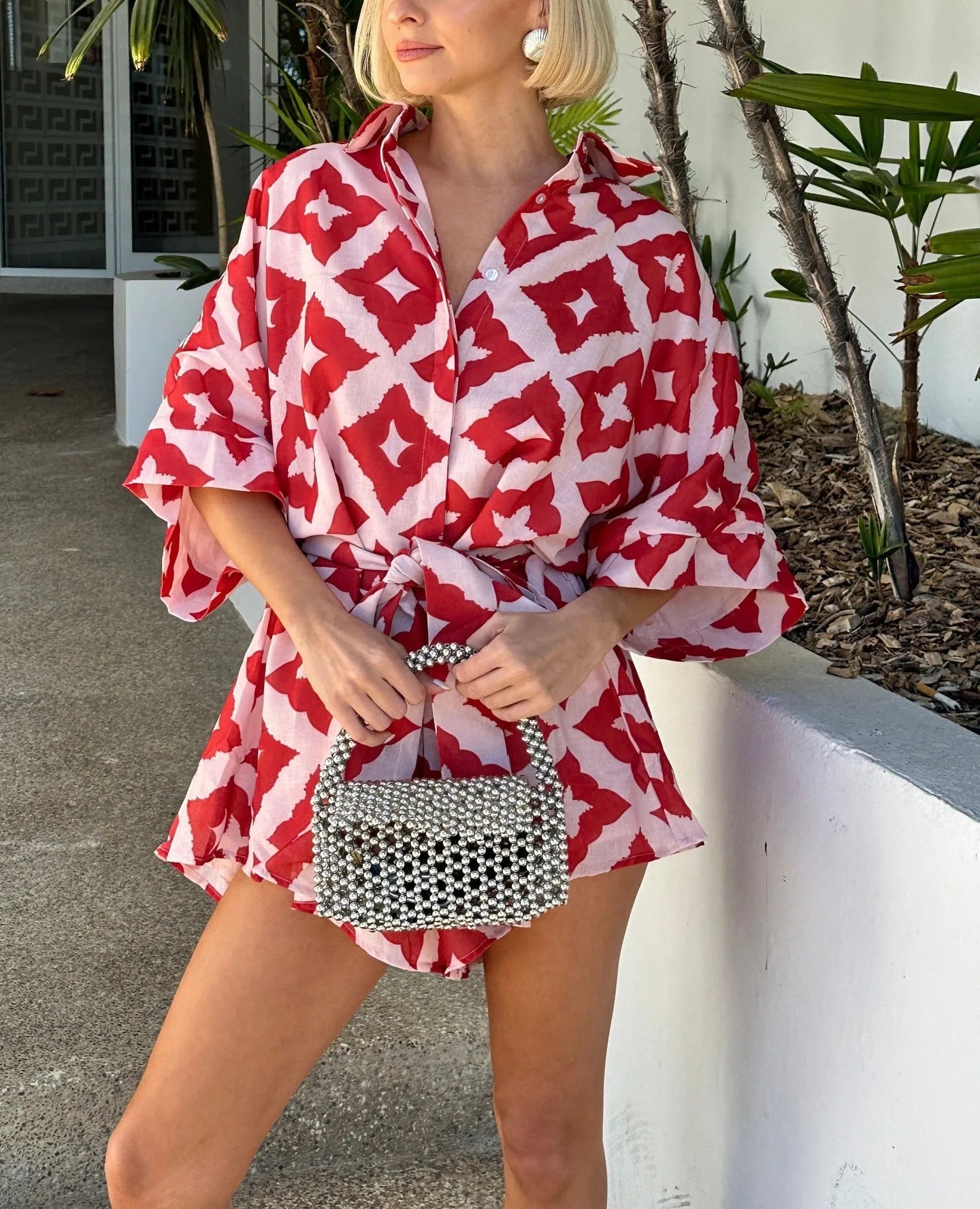 Loose casual Print Strap Jumpsuit