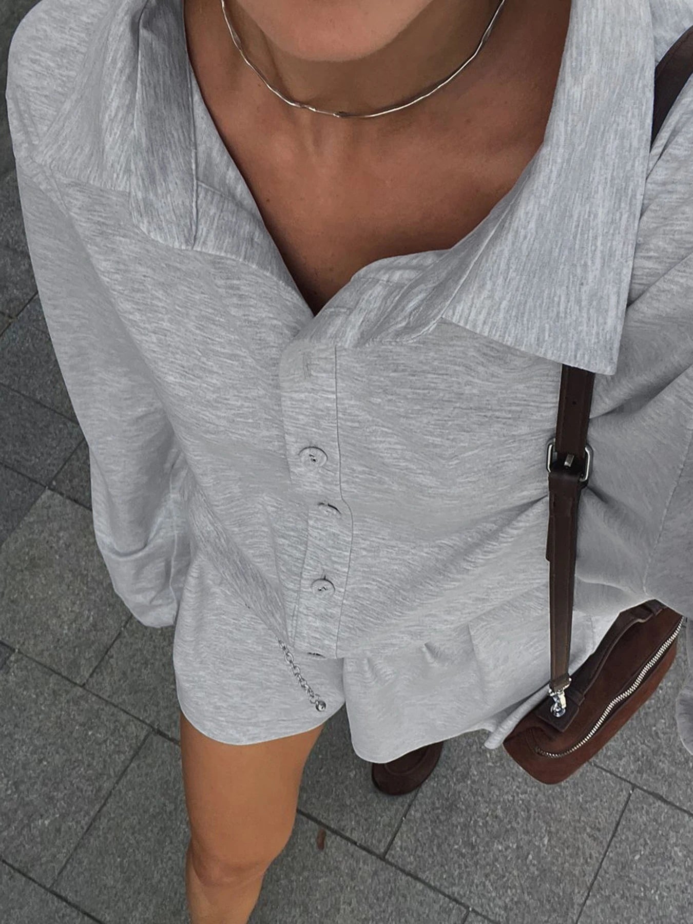 Grey Loose Rompers