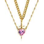 Sword Zircon Pendant Necklace