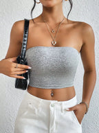 Plus-size seamless ice silk top breast women