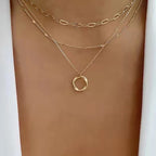 Neck Chain Circle Pendant