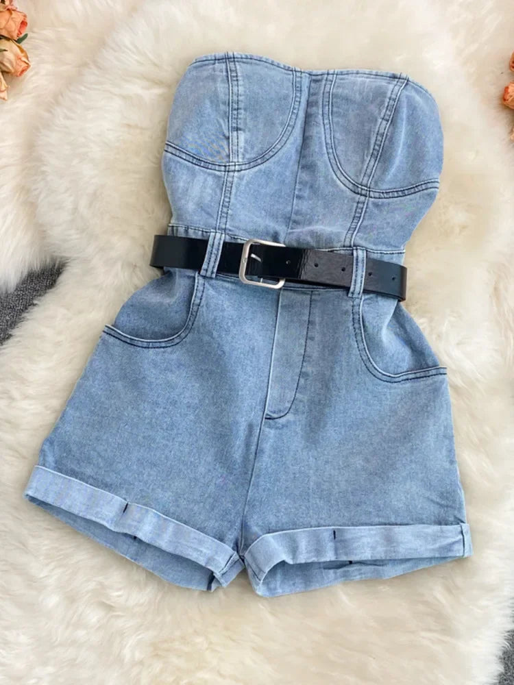 Summer Rompers Denim Overalls