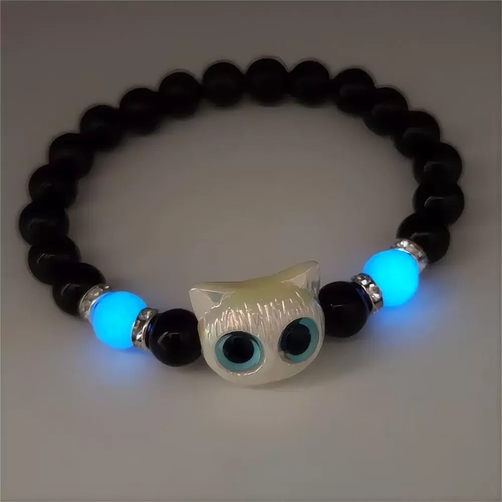 Bracelets Couples Women Men Luminous Cute Cat