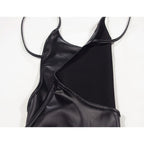 Leather Dress Backless