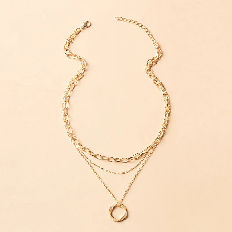 Neck Chain Circle Pendant