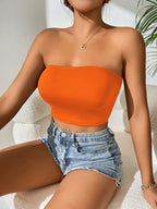 Plus-size seamless ice silk top breast women