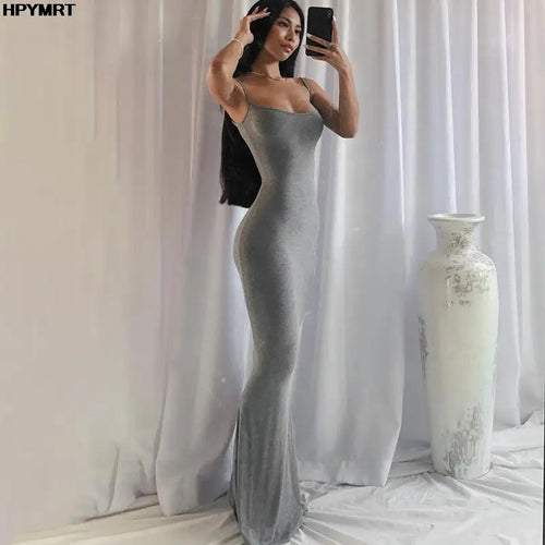 Backless Slim Sexy Maxi Dress