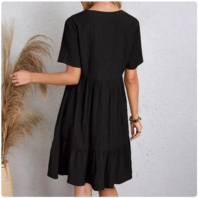 Peplum Dress Spring V-Neck