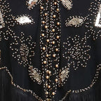 Sequined Shawl with Tassels