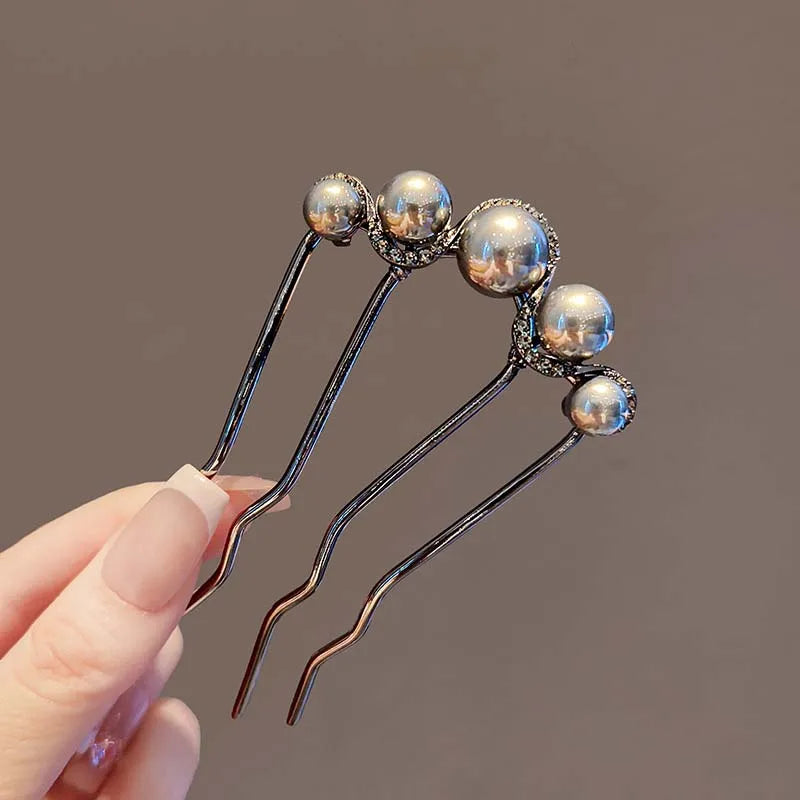 U Shaped Pearl Hairpins