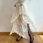 Lace Asymmetrical Skirt