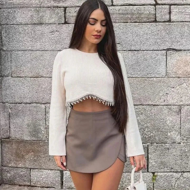 Mini Skirt Shorts Asymmetric