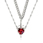 Sword Zircon Pendant Necklace