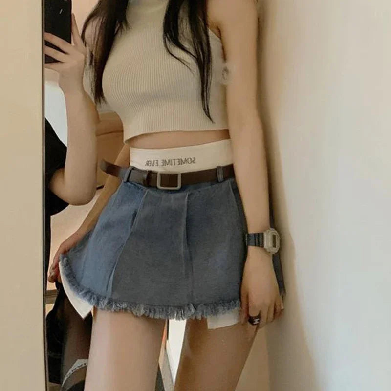 High Waist Denim Skirts